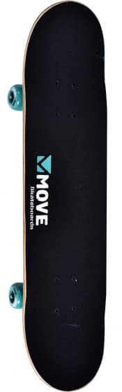 skateboard Cube 20 x 79 cm Abec 7 zwart/turquoise
