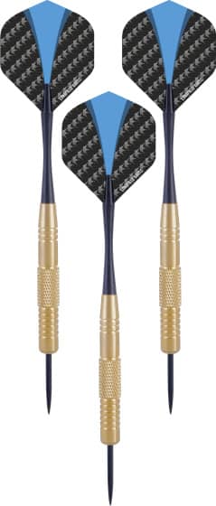 Steeltip Dartpijl Set 22 gram Goud/Blauw 3 stuks