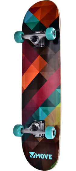 skateboard Cube 20 x 79 cm Abec 7 zwart/turquoise
