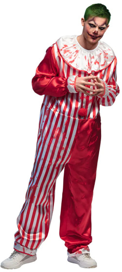 Killer Clown Kostuum Heren Rood/Wit maat 54/56
