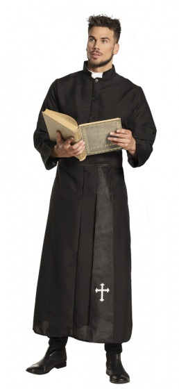 Holy Priest Kostuum Heren Zwart maat 50/52