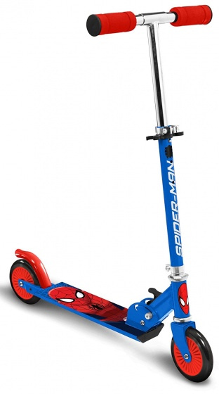 Spider-Man kinderstep jongens voetrem blauw/rood