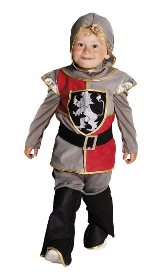 Sir Templeton Ridder Kostuum Junior 3 - 4 jaar Grijs/Rood maat 104/110