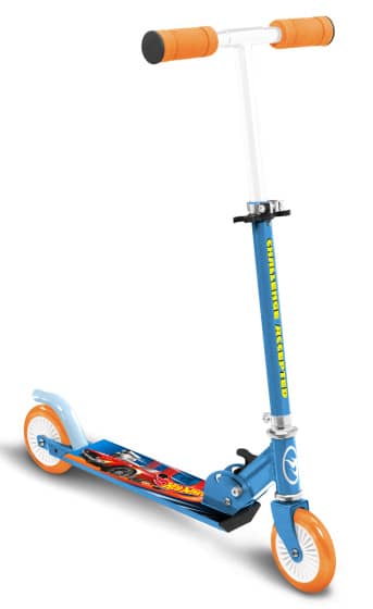 ​​​​​​​2-wiel kinderstep Hot Wheels opvouwbaar voetrem blauw
