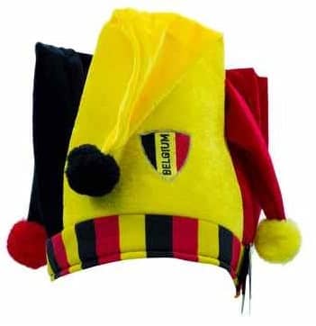 clownshoed WK Football acryl geel/rood/zwart one-size