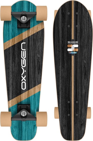 Oxygen Cruiser skateboard 70 x 20 cm zwart/beige