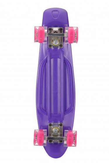 skateboard Flip-Ít met ledverlichting 55,5 cm paars/roze