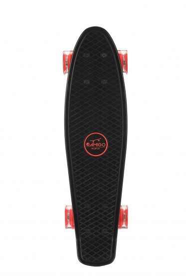 skateboard Flip-Ít met ledverlichting 55,5 cm zwart/rood