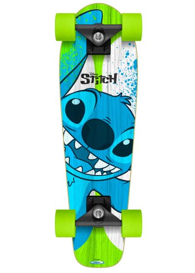 Stitch Skateboard 70 x 20 cm Junior Wit/Blauw/Groen