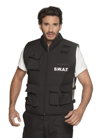 Swat-Officier Kogelvrijvest Heren Zwart maat L/XL