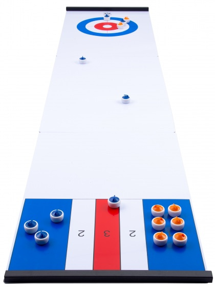 speelbord voor curling en shuffle wit 180 x 39 cm