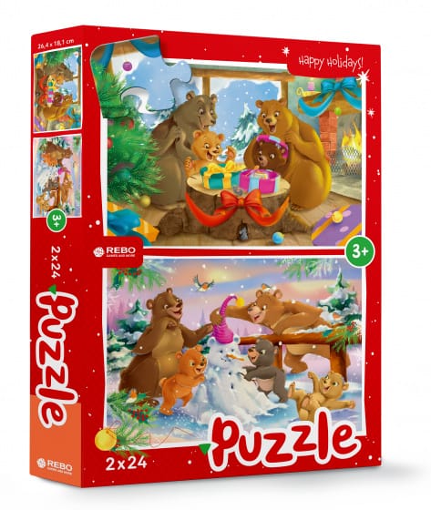 legpuzzel Christmas Bears junior 24/24 stukjes