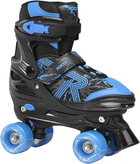 rolschaatsen Quaddy 3.0 jongens zwart/blauw maat 30-33