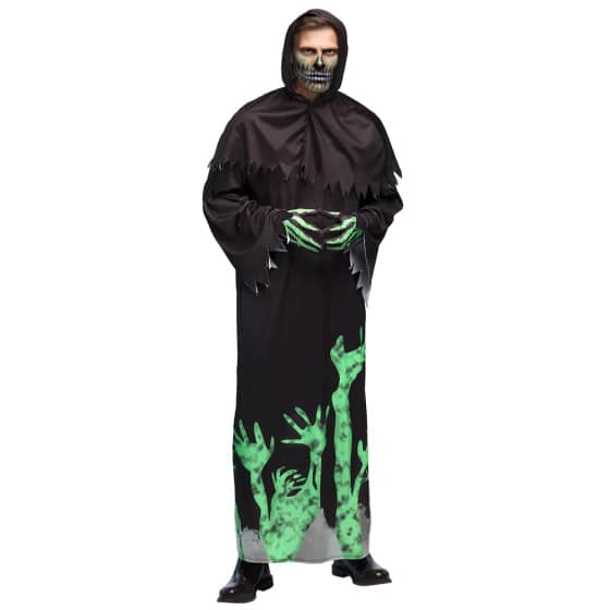 Glowing Reaper Kostuum Heren Zwart/Groen maat 50/52