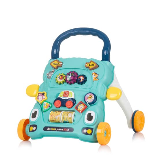 Funny Amimals Loopwagen met Speelauto & Muziek Blauw