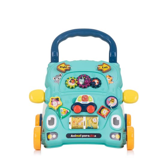 Funny Amimals Loopwagen met Speelauto & Muziek Blauw