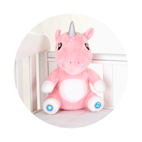 Pluche Baby Nachtlamp Knuffel Unicorn met Muziek & Licht