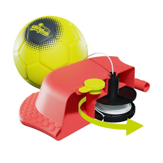 Reflex Voetbaltrainer met All Surface Basis Rood/Geel