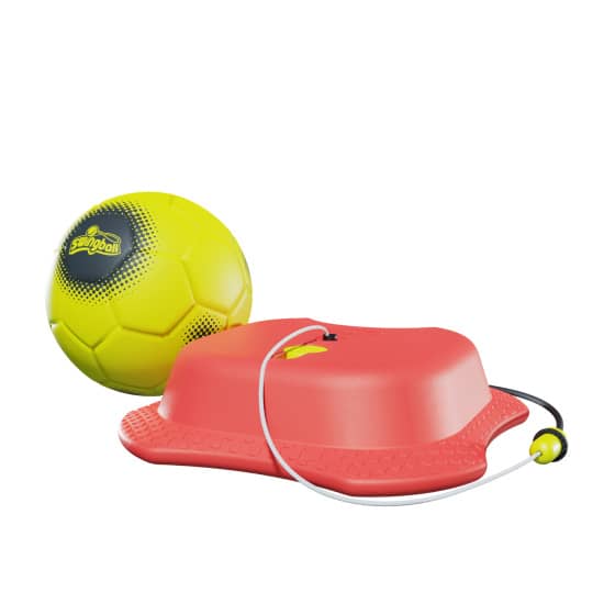 Reflex Voetbaltrainer met All Surface Basis Rood/Geel