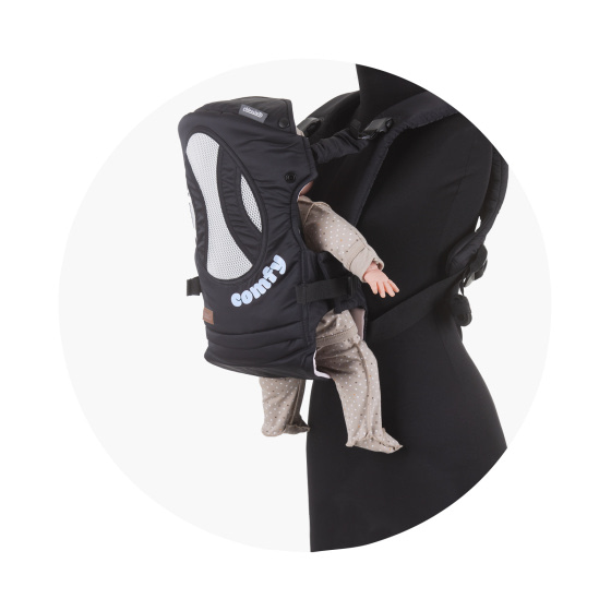 Comfy Ergonomische Draagzak met 4 Babyposities Black