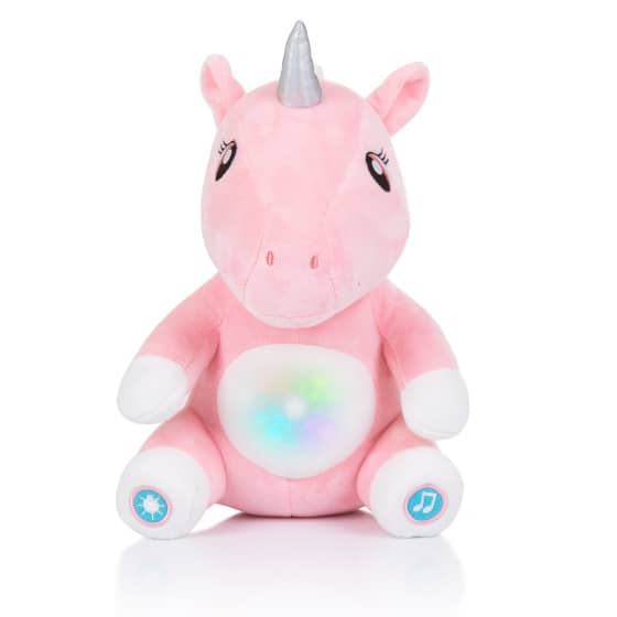 Pluche Baby Nachtlamp Knuffel Unicorn met Muziek & Licht