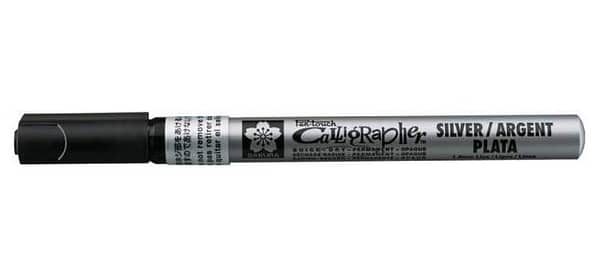Pen-touch permanentmarker kalligrafie 1.8 mm zilver