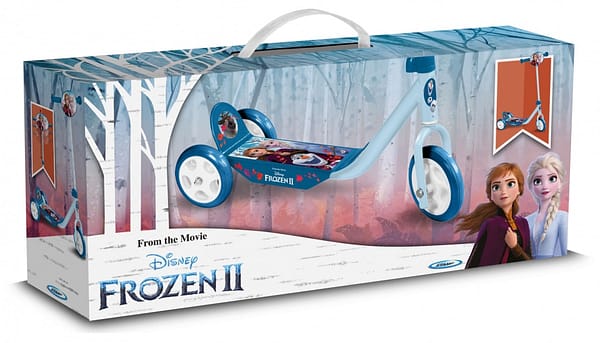 Frozen 3-wiel kinderstep voetrem meisjes blauw/lichtblauw
