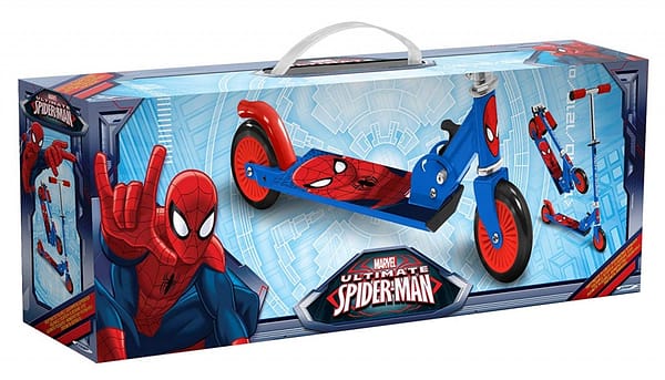 Spider-Man kinderstep jongens voetrem blauw/rood