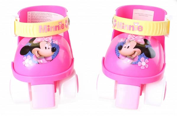 rolschaatsen Minnie Mouse meisjes roze/wit maat 23-27