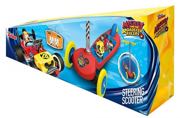 Mickey Mouse 3-wiel kinderstep voetrem junior rood/geel