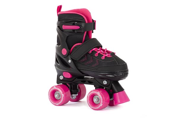 Verstelbare Rolschaatsen Semi-softboot Zwart/Roze maat 27-30 (XS)