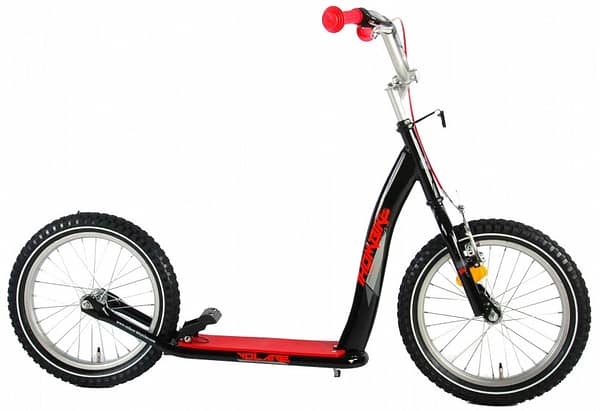 Autoped step 16 Inch junior voetrem zwart/rood