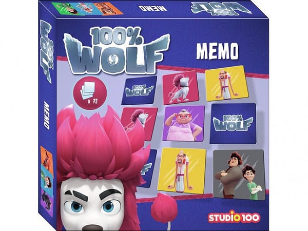 memo spel Memory 100% Wolf junior karton paars