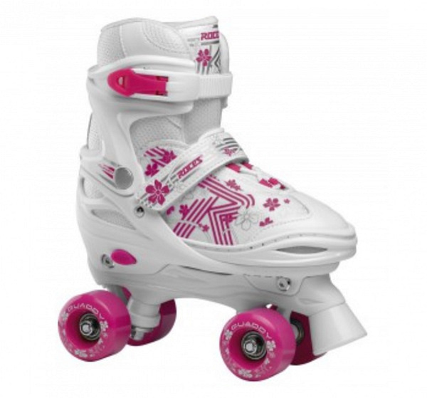 Quaddy 3.0 Rolschaatsen Meisjes Wit/Roze Maat 34-37